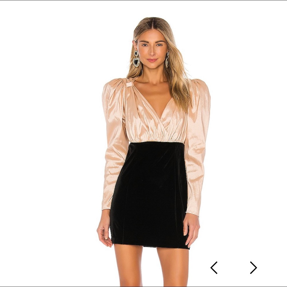 LPA Kaia Dress in Black and Nude XXS